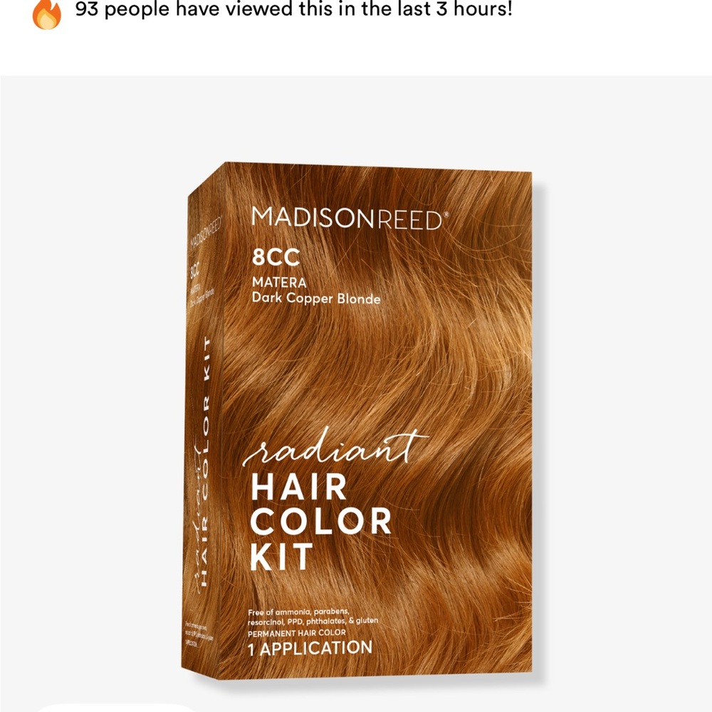 MADISONREED
8CC MATERA
Dark Copper Blonde
radiant
HAIR COLOR
KIT
